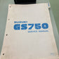 GENUINE SUZUKI SR-8010 E-3 GS750 SERVICE MANUAL 1980