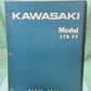 GENUINE KAWASAKI MODEL 175 F7 PARTS CATALOGUE