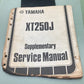 GENUINE YAMAHA LIT-11616-01-91 XT250J SUPPLEMENTARY SERVICE MANUAL