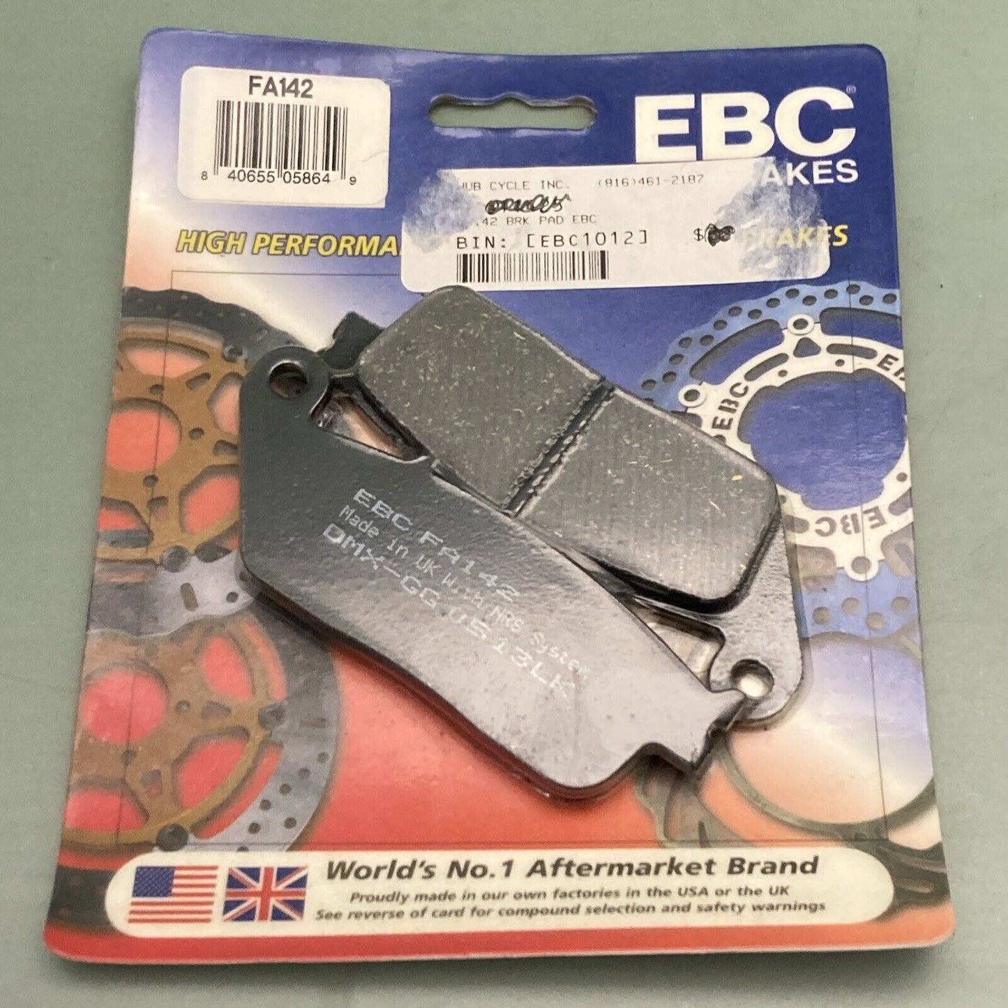 EBC FA142 HIGH PERFORMANCE ORGANIC BRAKE PADS