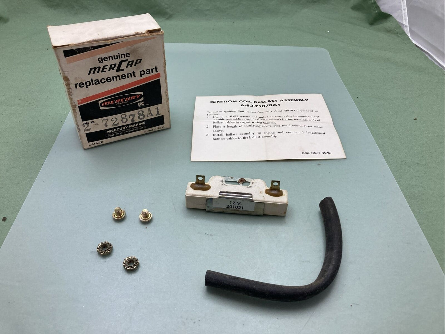 NEW GENUINE MERCURY QUICKSILVER 82-72878A1 BALLAST ASSEMBLY, INCOMPLETE KIT