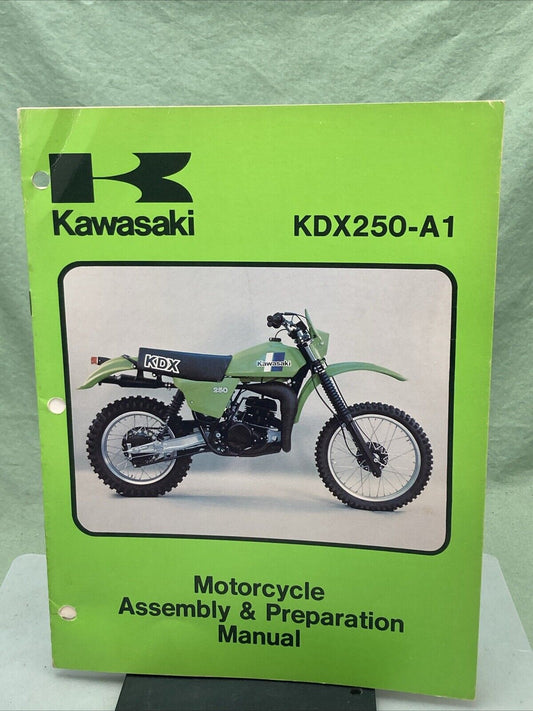 GENUINE KAWASAKI 99963-0116-01 KDX250-A1 MOTORCYCLE ASSY AND PREP MANUAL 1980