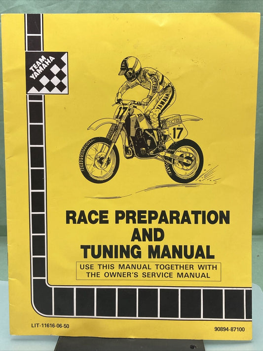 GENUINE YAMAHA LIT-11616-06-50 RACE PREPARATION AND TUNING MANUAL 90894-87100