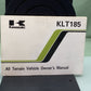 GENUINE KAWASAKI 99920-1381-01 KLT 185 ALL TERRAIN VEHICLE OWNER'S MANUAL