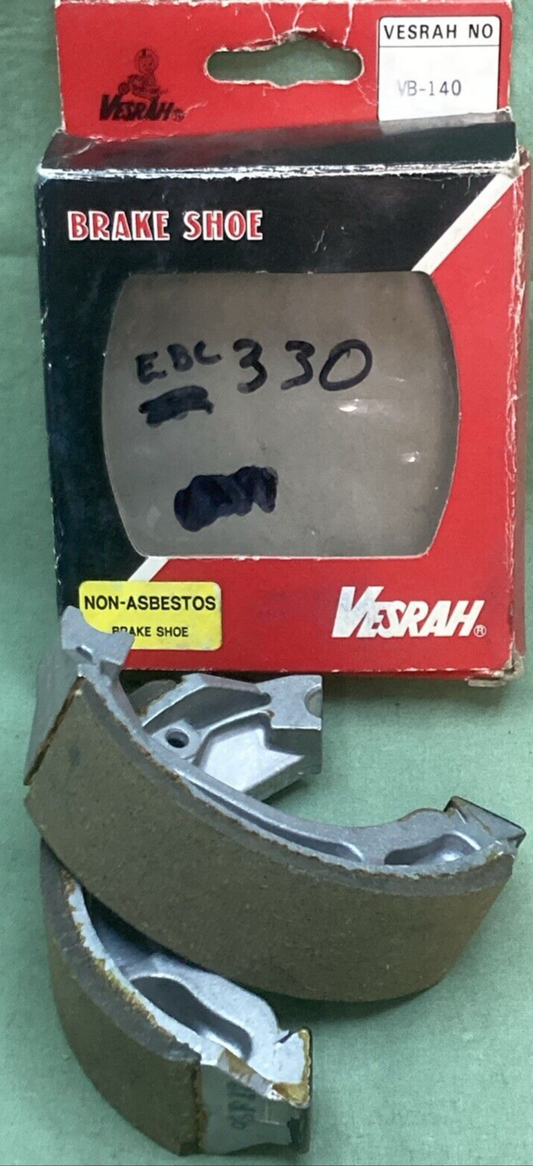 NEW GENUINE VESRAH VB-140 BRAKE SHOE SET REAR OFF ROAD MOTORCYCLE FOR HONDA