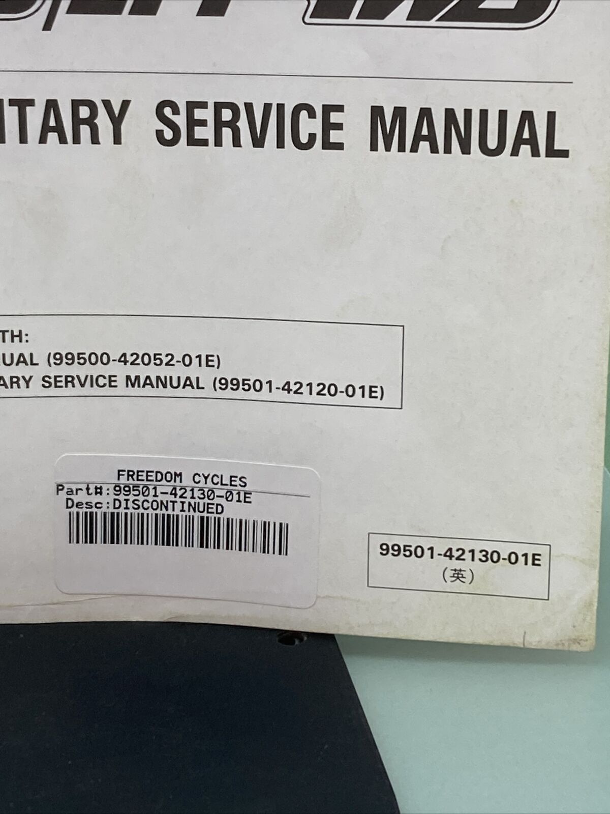 GENUINE SUZUKI 99501-42130-01E SUPPLEMENTARY SERVICE MANUAL LT-4WD/LT-F4WD