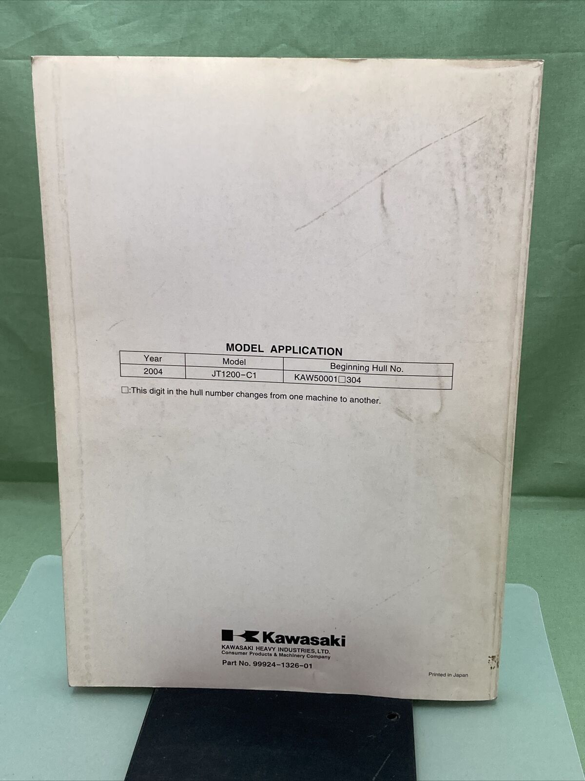 GENUINE KAWASAKI 99924-1326-01 1200 STX-R JET SKI WATERCRAFT SERVICE MANUAL