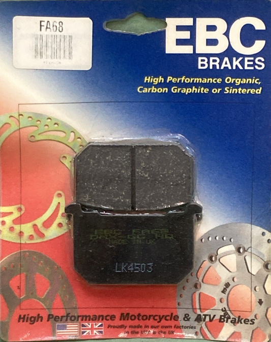 NEW GENUINE EBC FA68 BRAKE PAD SET MOTORCYCLE