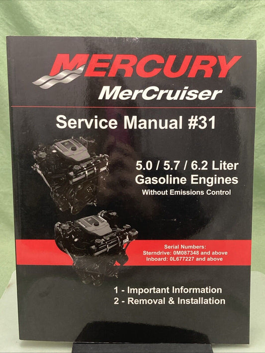 GENUINE MERCURY 90-864260100 5.0/5.7/6.2 LITER GAS ENGINES SEC 1-2 MANUAL 31 '09