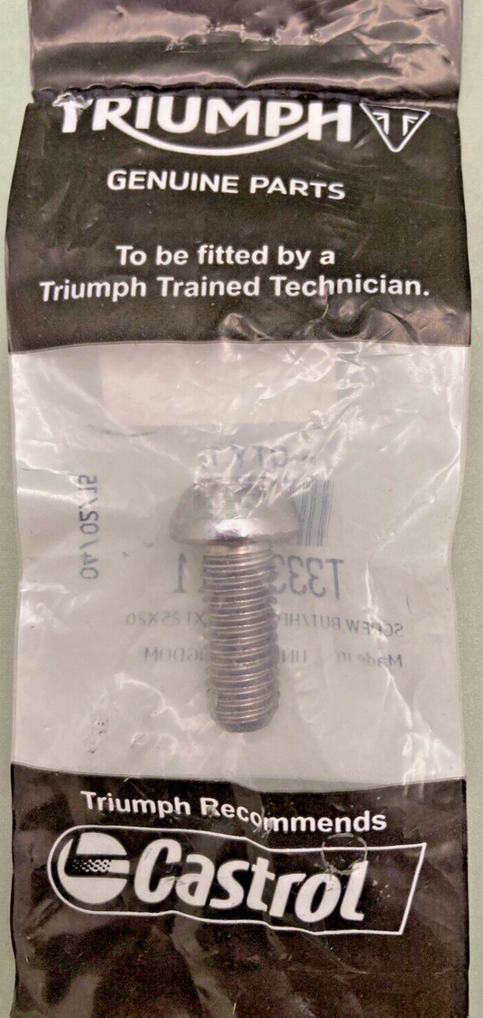 NEW GENUINE TRIUMPH T3335011 Screw, But/hd, Skt, M8X1.25X20