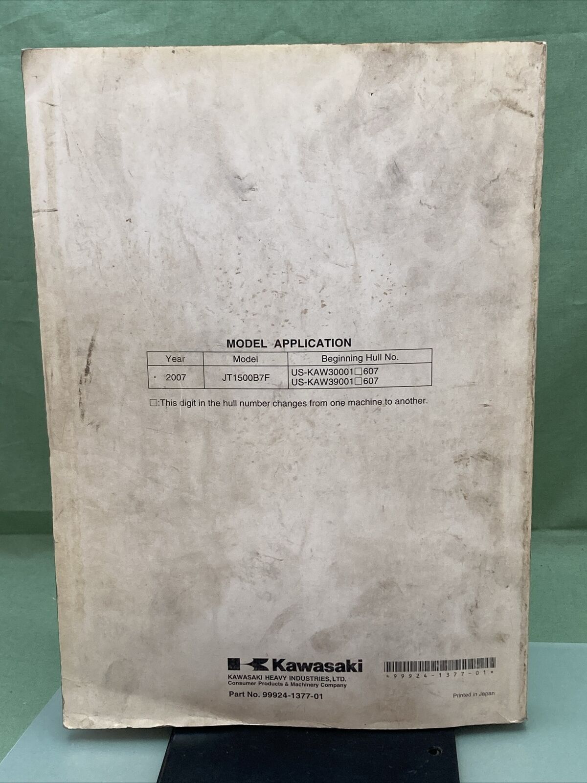 GENUINE KAWASAKI 99924-1377-01 ULTRA 250X JET SKI WATERCRAFT SERVICE MANUAL