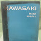 GENUINE KAWASAKI 99997-549 PARTS CATALOG MODEL 250: F11