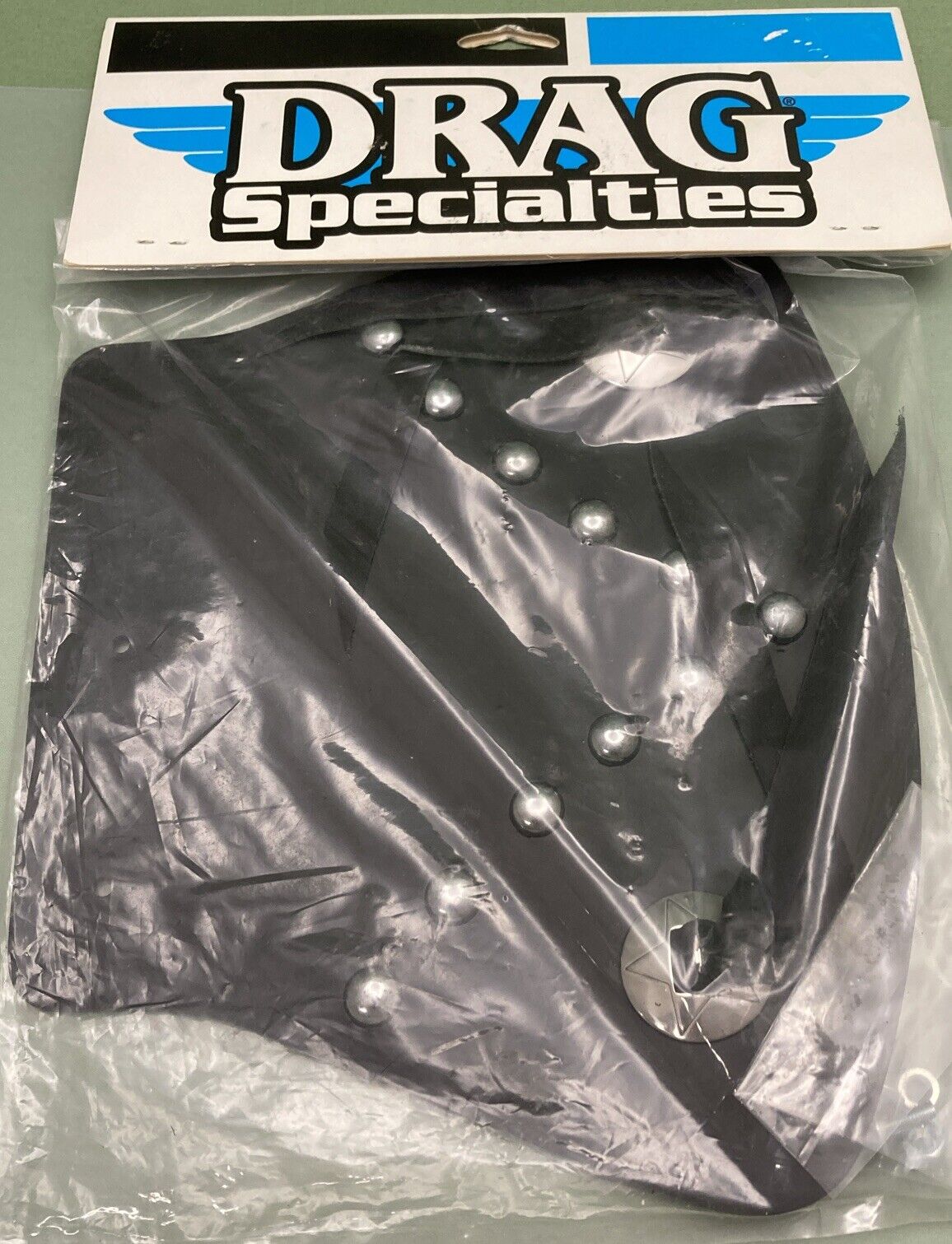 NEW DRAG SPECIALTIES 78081079 LARGE MUD FLAP WITH CONCHOS & MOUNTING HARDWARE