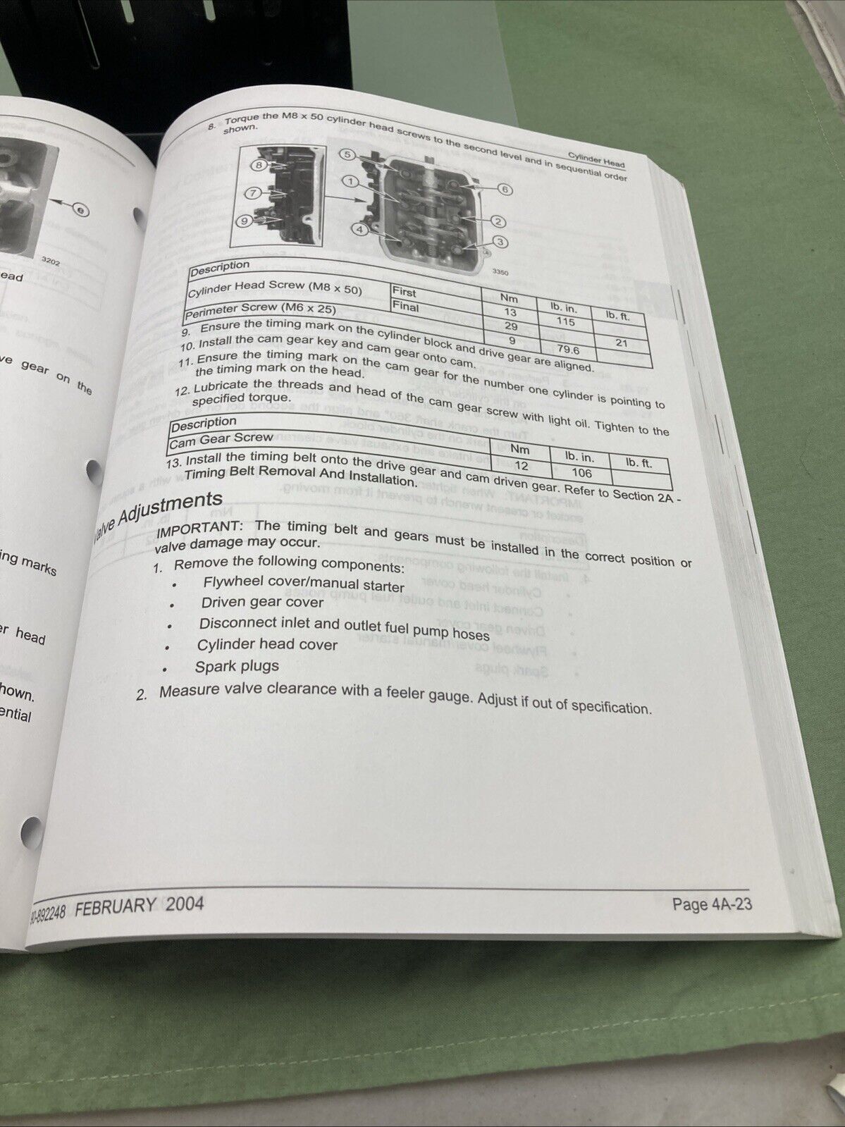 GENUINE MERCURY 90-892248 8/9.9 FOURSTROKE SERVICE MANUAL 2004