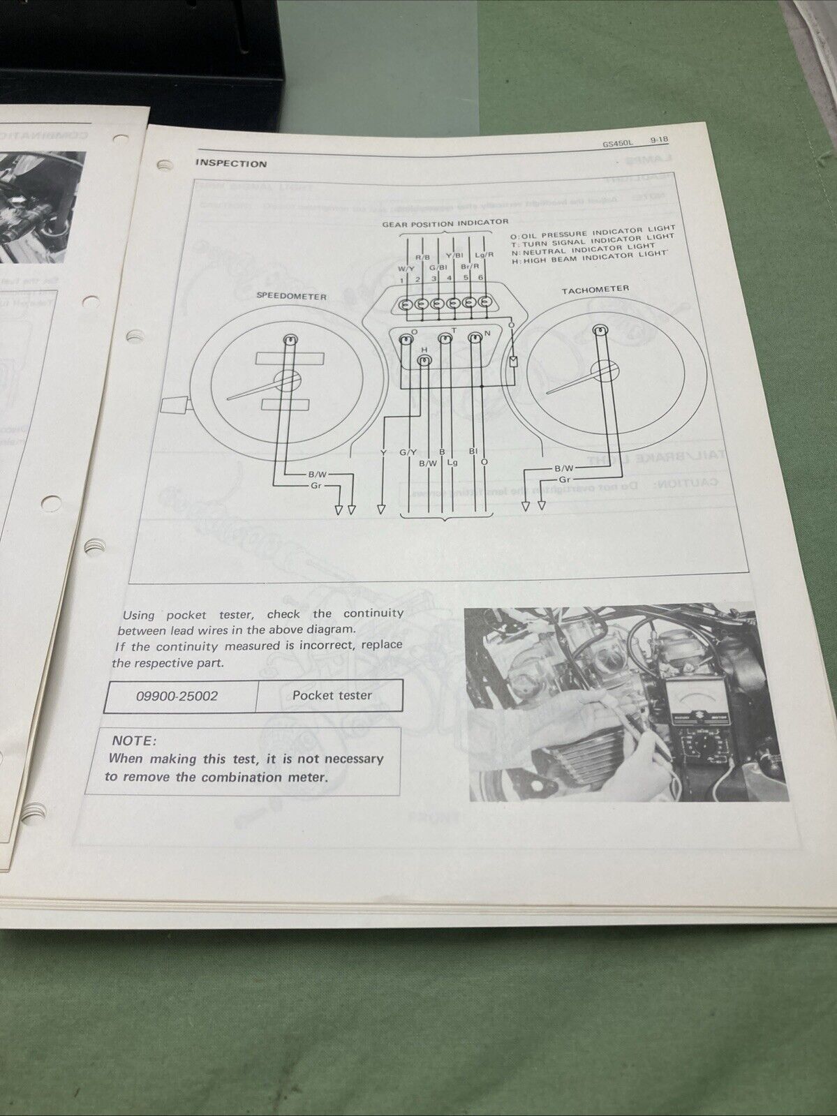 GENUINE SUZUKI SR-6020 E-03 GS450L SUPPLEMENT 1980