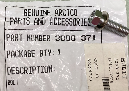 NEW GENUINE TIGERSHARK 3008-371 BOLT 8X25