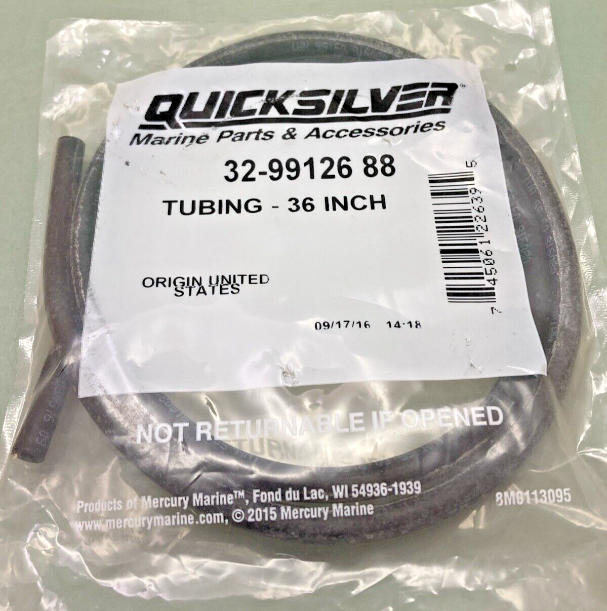 NEW GENUINE MERCURY QUICKSILVER 32-9912688 TUBING 36"