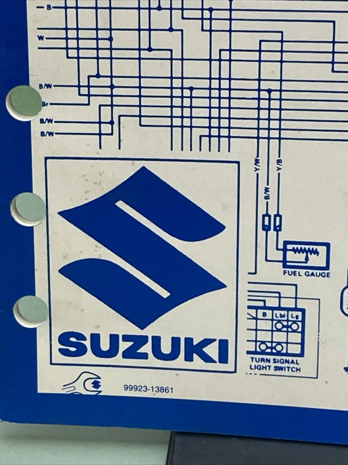 GENUINE SUZUKI 99923-13861 WIRING DIAGRAMS 1986