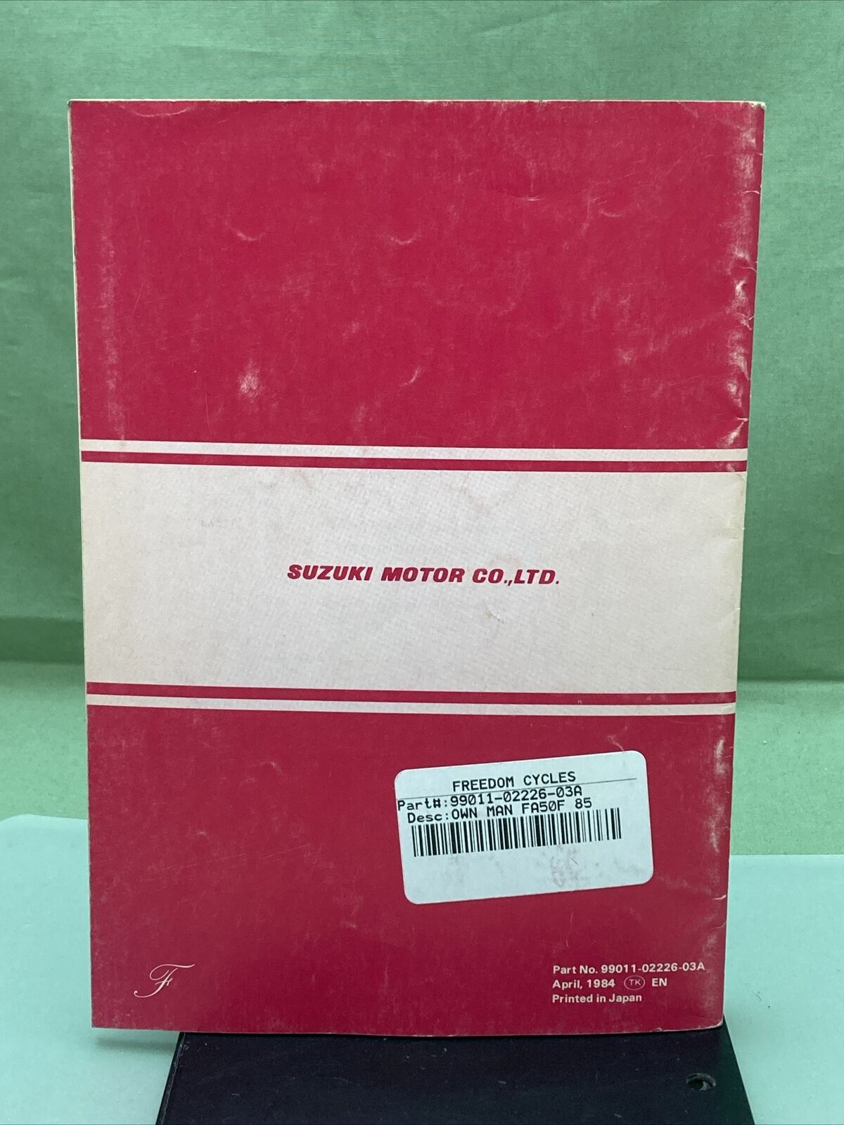 GENUINE SUZUKI 99011-02226-03A FA50 OWNER'S MANUAL '84