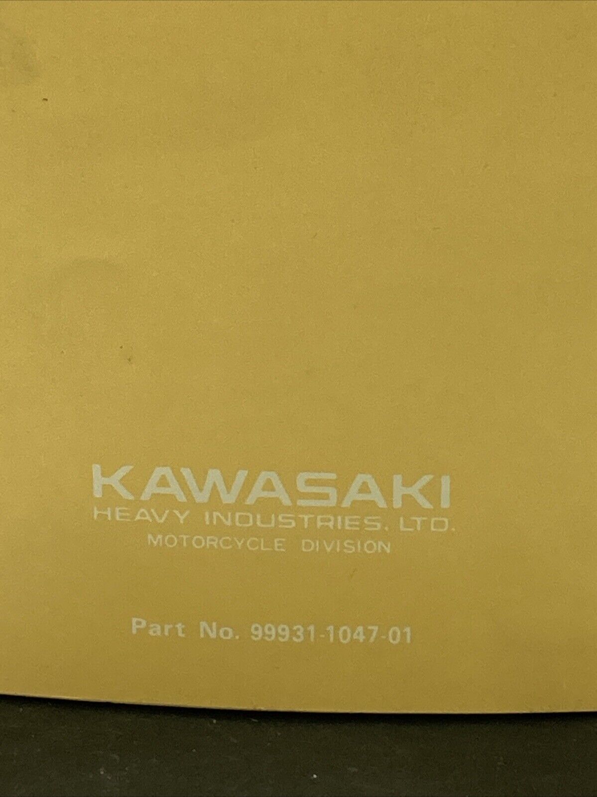 GENUINE KAWASAKI 99931-1047-01 KZ550 MOTORCYCLE ASSEMBLY AND PREP MANUAL 1979