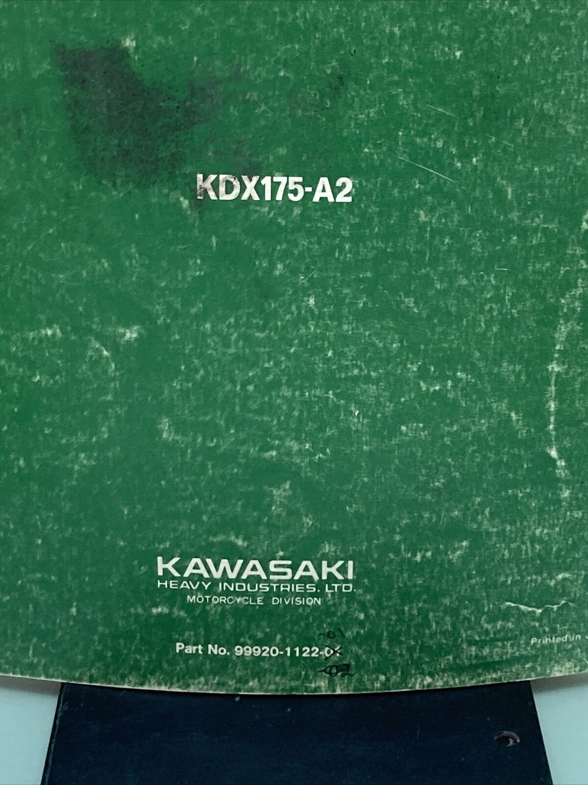 GENUINE KAWASAKI 99920-1122-01 OWNER'S AND SERVICE MANUAL KDX175