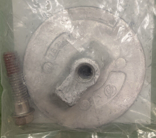 NEW GENUINE MERCURY 14591A14 ANODIC PLATE ALUMINUM W/ MOUNTING BOLT
