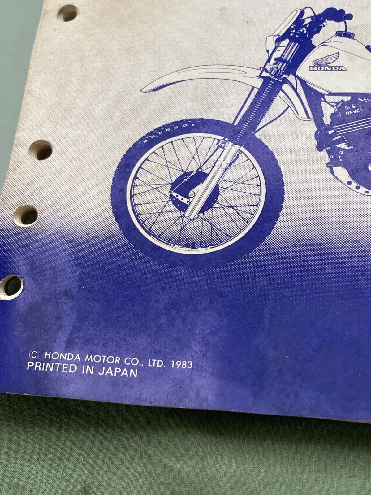 GENUINE HONDA 61KF001 XR350R SHOP MANUAL 1983