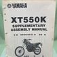 GENUINE YAMAHA LIT-11666-03-54 XT550K SUPPLEMENTARY ASSEMBLY MANUAL 5Y1-28107-11