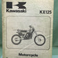 GENUINE KAWASAKI 99920-1089-02 KX125 OWNER'S/SERVICE MANUAL