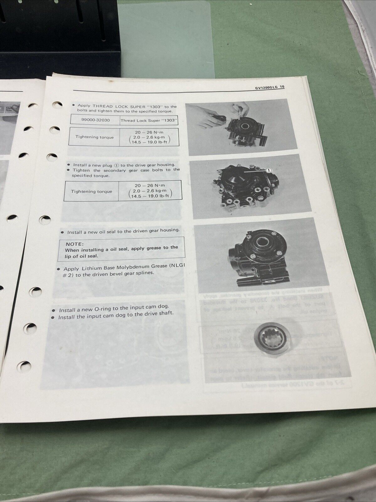 GENUINE SUZUKI 99501-39090-03E GV1200GLG SUPPLEMENTARY SERVICE MANUAL 1986