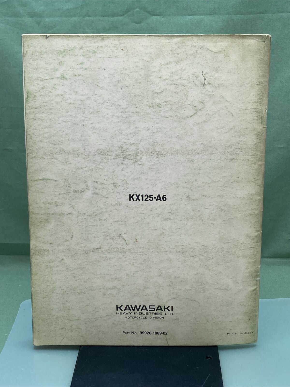 GENUINE KAWASAKI 99920-1089-02 KX125 OWNER'S/SERVICE MANUAL