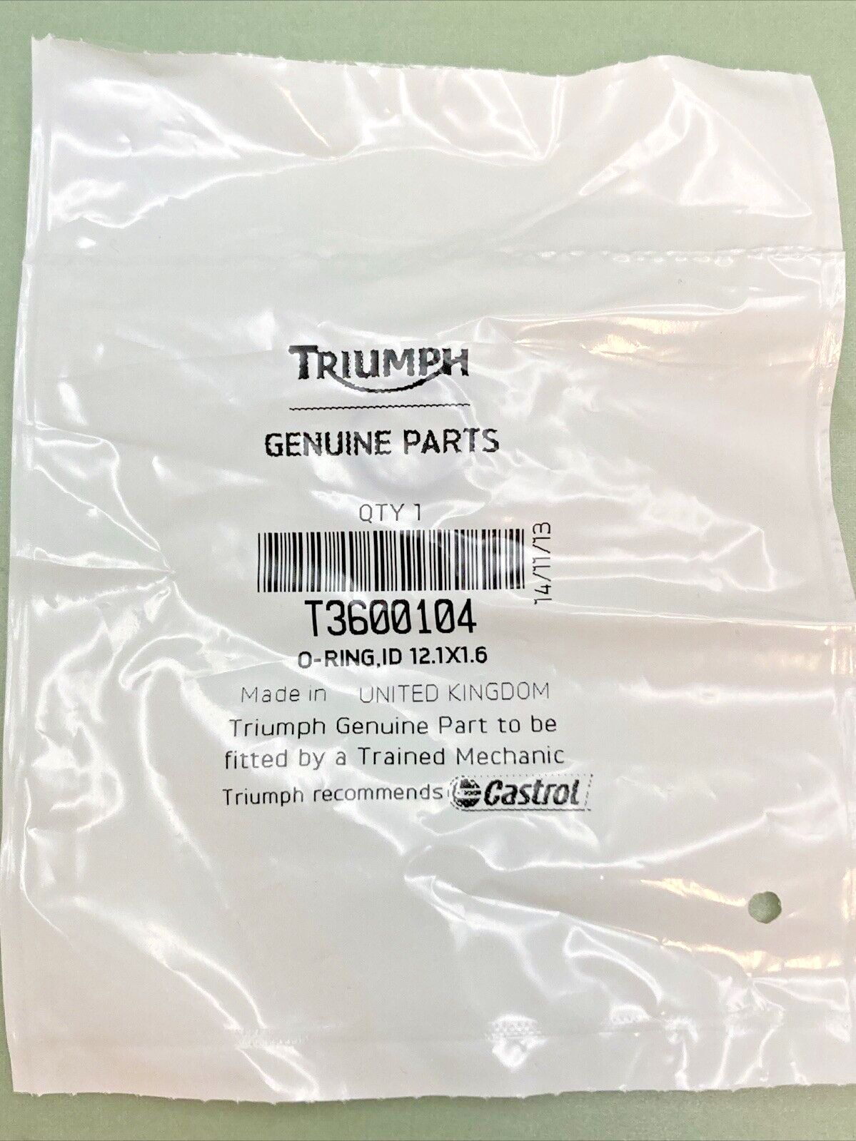 NEW GENUINE TRIUMPH T3600104 O Ring Rocket III, Thunderbird 2006-22