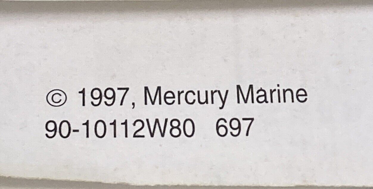 GENUINE MERCURY 90-10112W80 OPERATION & MAINTENANCE MANUAL ENG FREN 20-25 1997