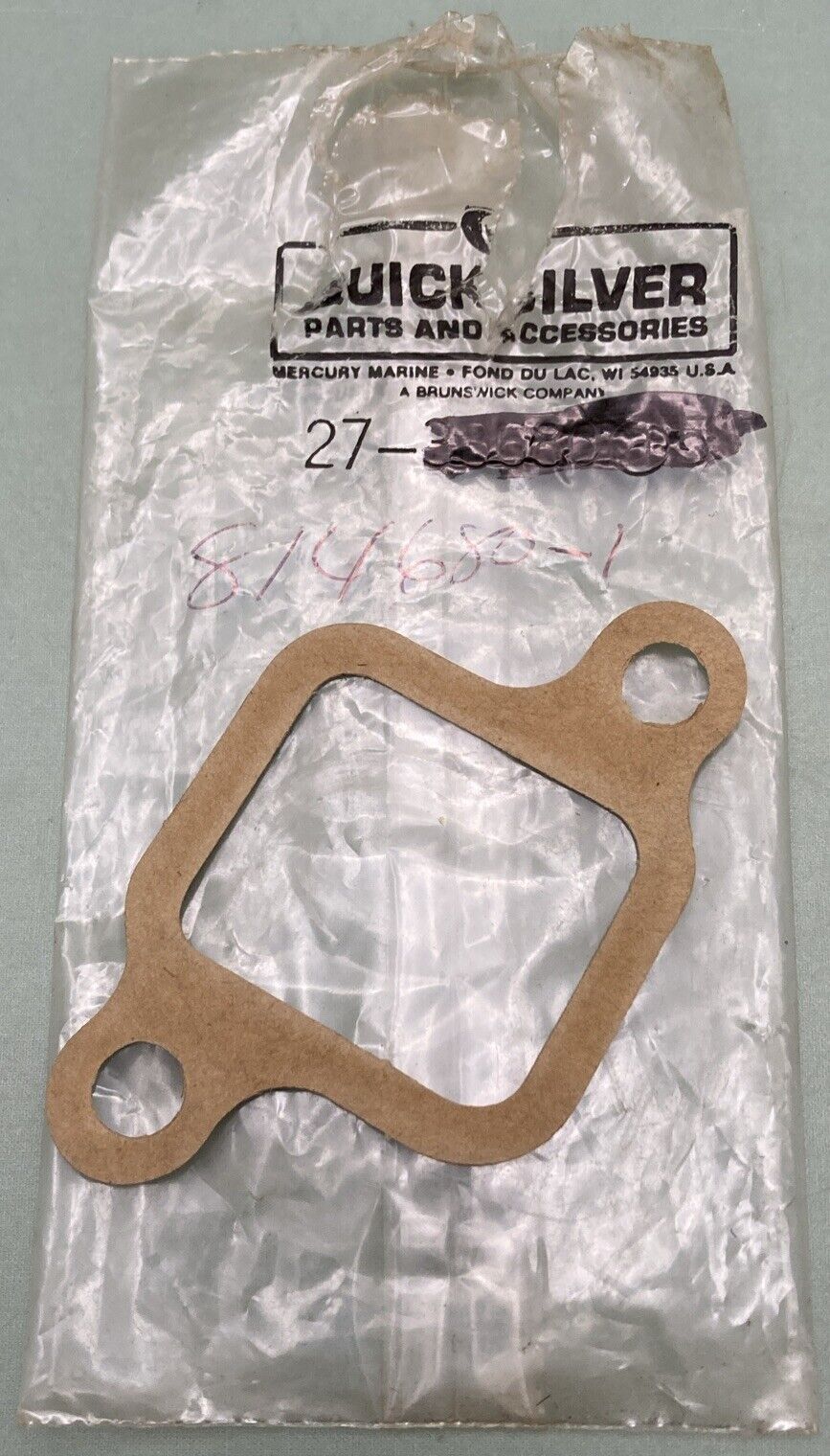 QTY 2 NEW GENUINE MERCURY QUICKSILVER 27-814680-1  GASKET THERMOSTAT HSNG