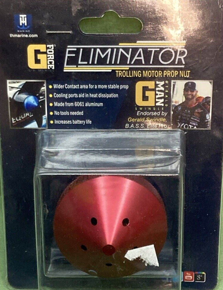 NEW GENUINE T-H MARINE GFEL-MG-R-DP PROPELLER NUT RED FOR MOTORGUIDE