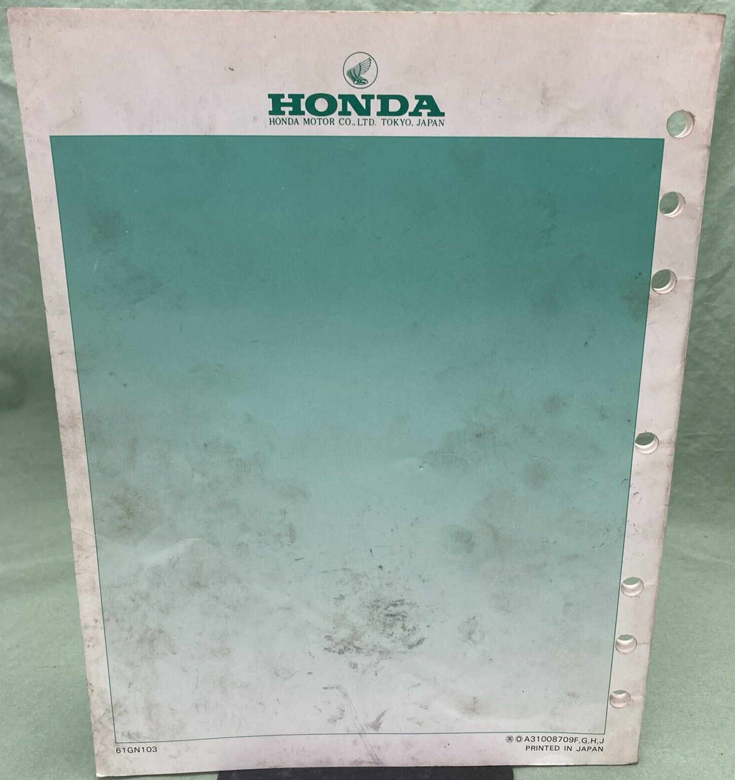 HONDA 61GN103 XR80R XR100R SERVICE MANUAL 1985-1988