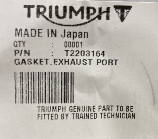 NEW GENUINE TRIUMPH  T2203164 Gasket, Exhaust Port