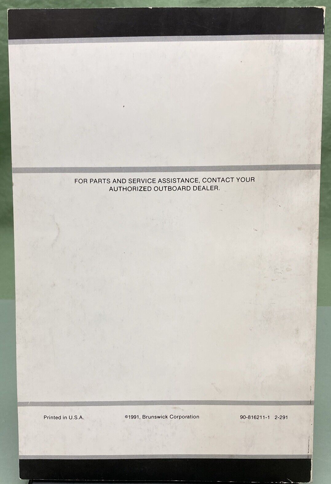 GENUINE MERCURY 90-816211-1 SERVICE ASSISTANCE & WARRANTY INFORMATION 1991