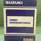 GENUINE SUZUKI 99011-02B24-03A RM80 OWNER'S MANUAL '89