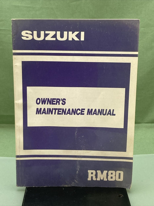 GENUINE SUZUKI 99011-02B24-03A RM80 OWNER'S MANUAL '89