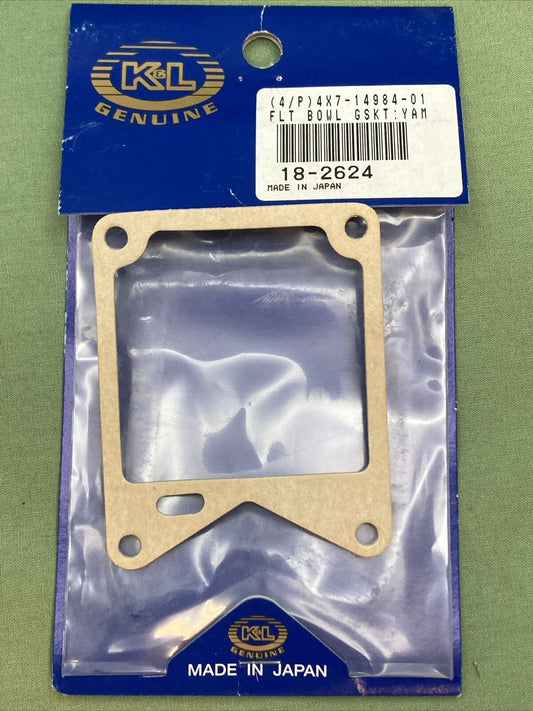 QTY 2 NEW GENUINE K&L 18-2624 FLOAT BOWL GASKET YAMAHA