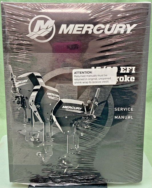 NEW GENUINE MERCURY 90-8M0125265 15/20 EFI FOURSTROKE SERVICE MANUAL 2017