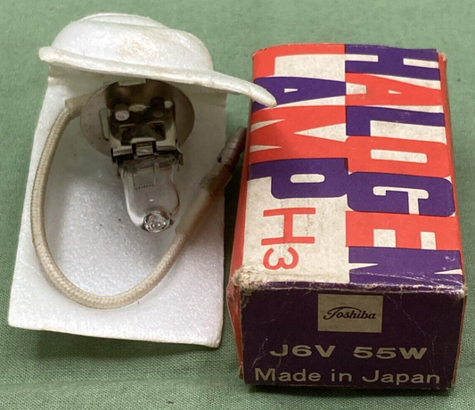 NEW GENUINE TOSHIBA J6V 55W H3 HALOGEN LAMP BULB