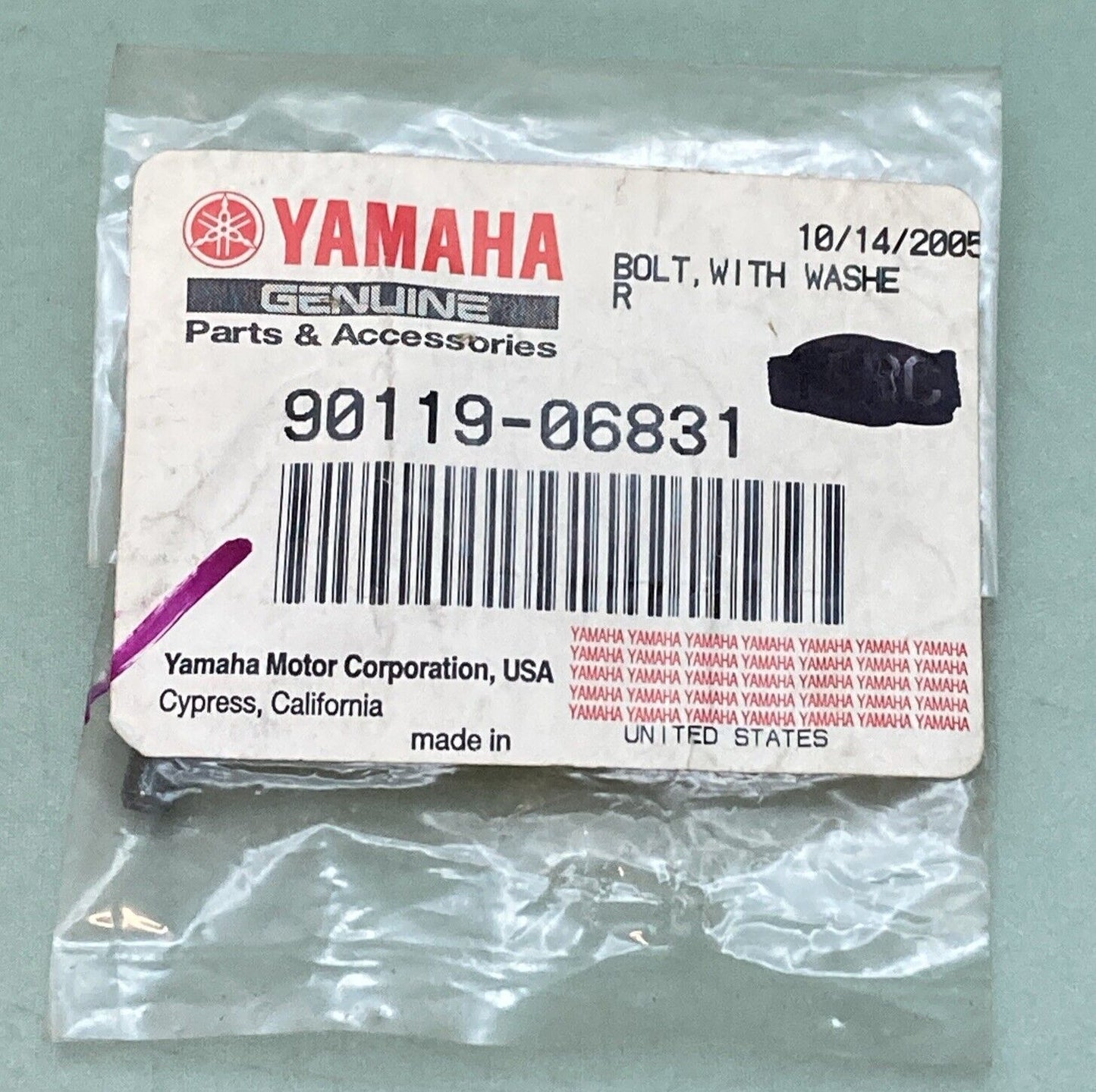 NEW GENUINE YAMAHA 90119-06831 FUEL TANK Bolt, with Washer