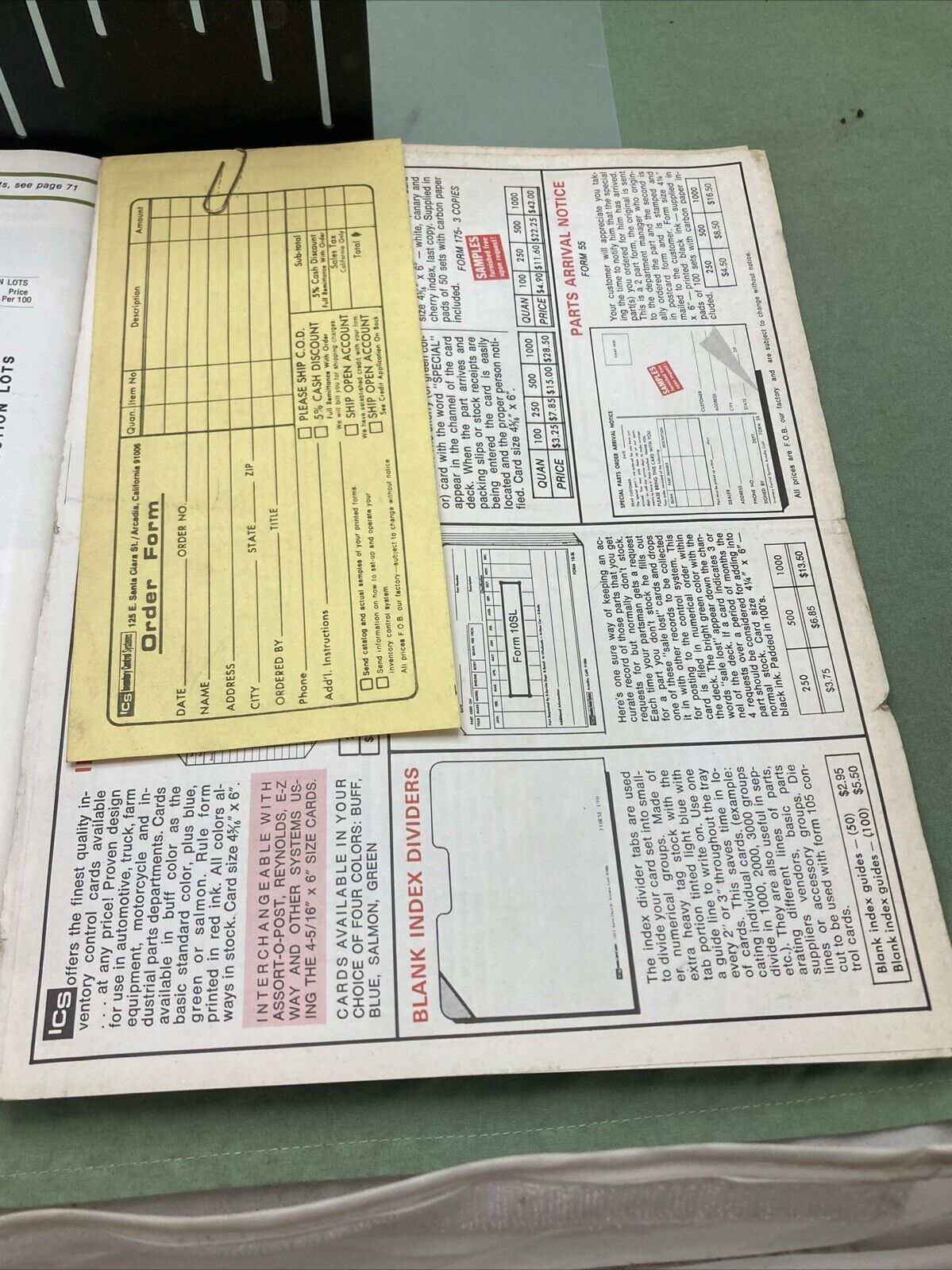 FREUND CAN COMPANY CAN'ALOG 1975 WITH BLANK ORDER FORM