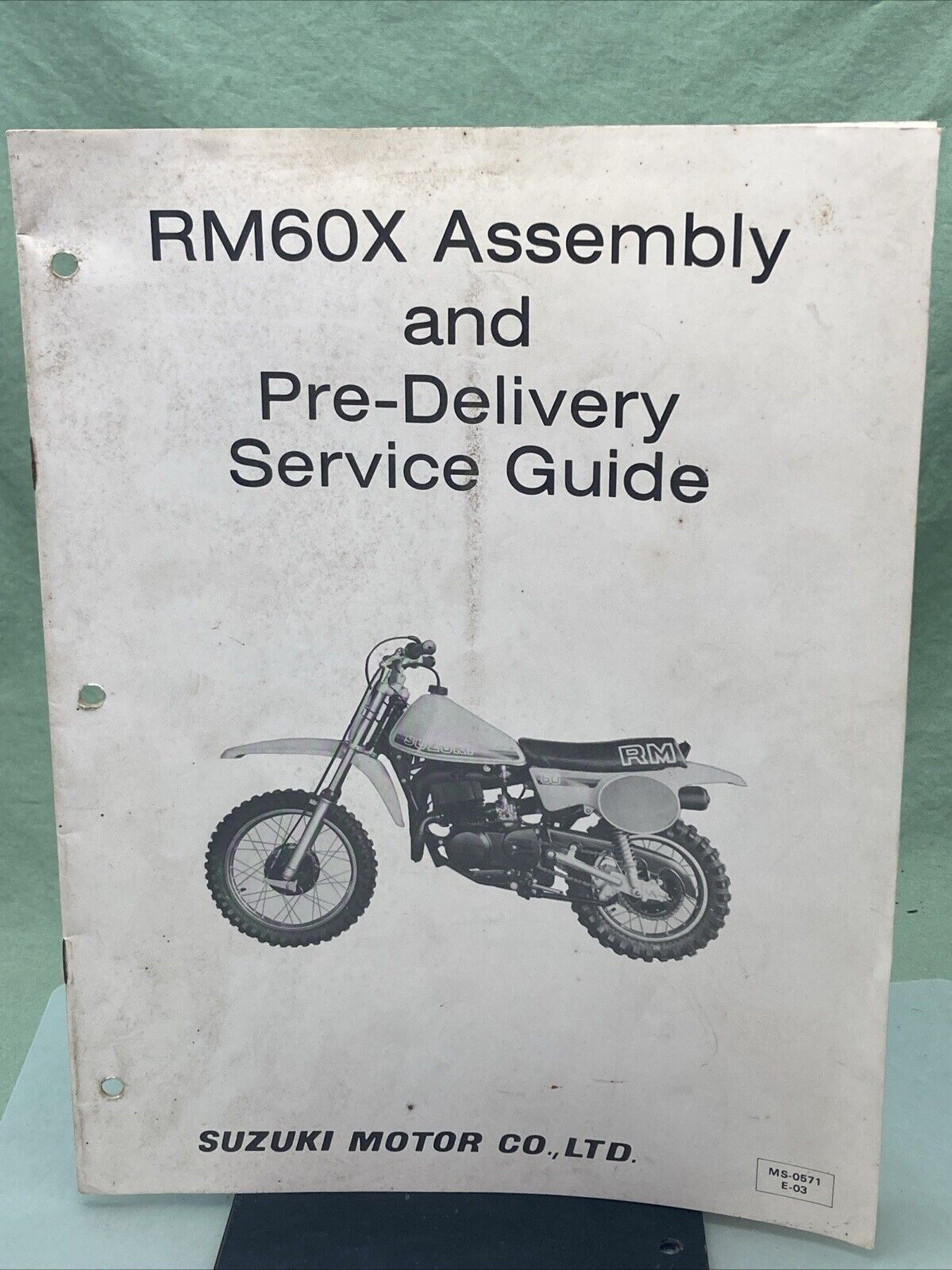 GENUINE SUZUKI MS-0571E-03 RM60X ASSEMBLY AND PRE-DELIVERY SERVICE GUIDE