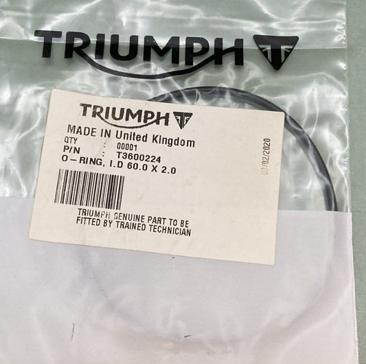NEW GENUINE TRIUMPH T3600224 O Ring, 60 X 2.0 Rocket III Touring
