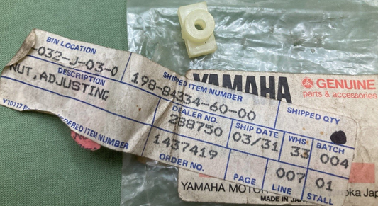 QTY 2 NEW GENUINE YAMAHA 198-84334-60 ADJUSTING NUT