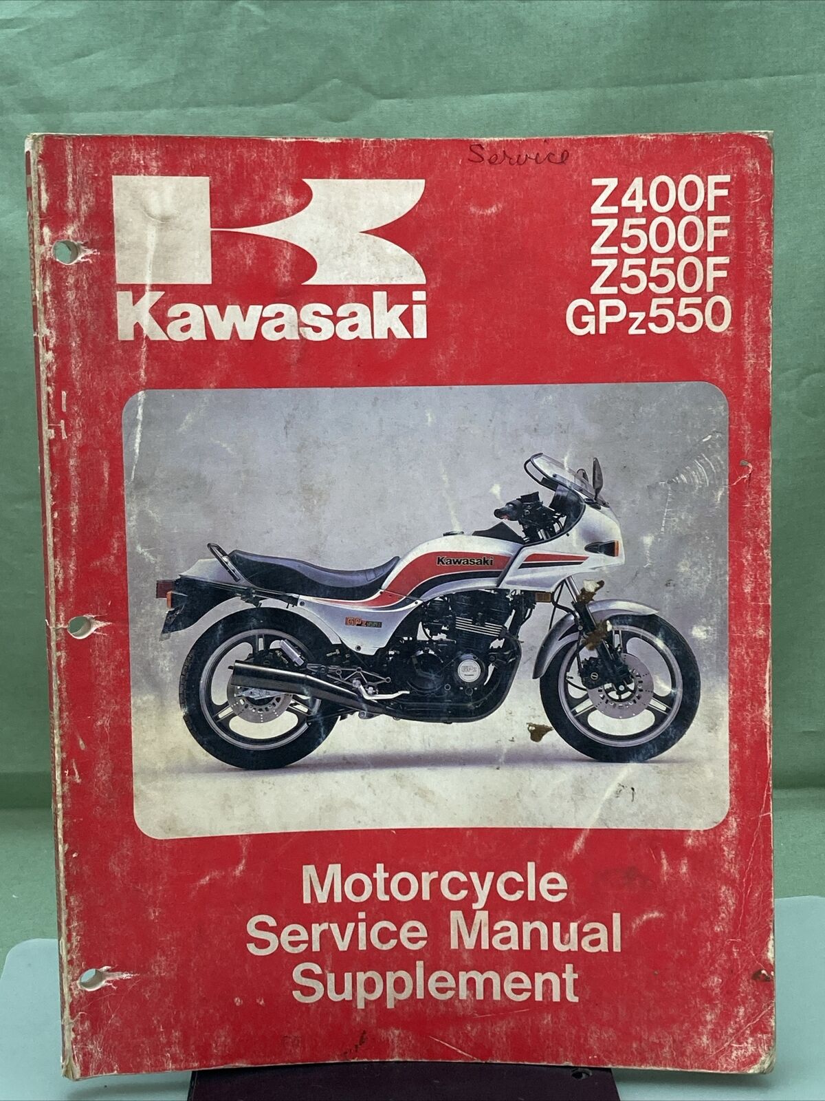 GENUINE KAWASAKI 99924-1040-02 Z400F/500/550, GPZ550 SERVICE MANUAL