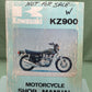 GENUINE KAWASAKI 99997-700-07 KZ900 MOTORCYCLE SERVICE MANUAL